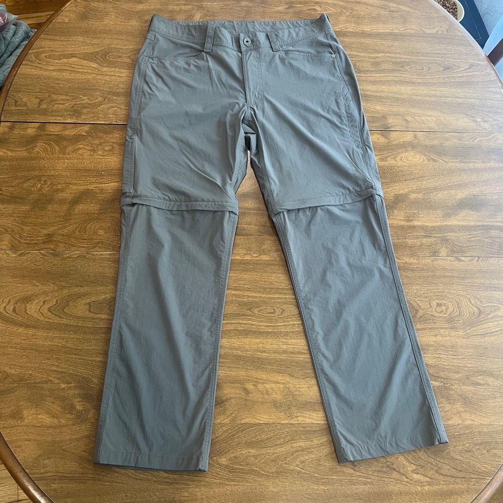 LL Bean No Fly‎ Zone Convertible Hiking Pants Gray Mens 34x30 Zip Off Cargo